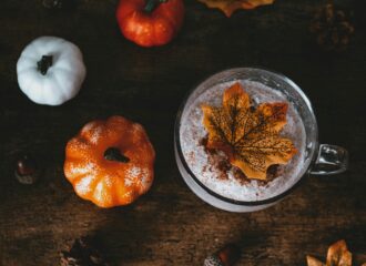 pumpkin latte and pumpkin painting